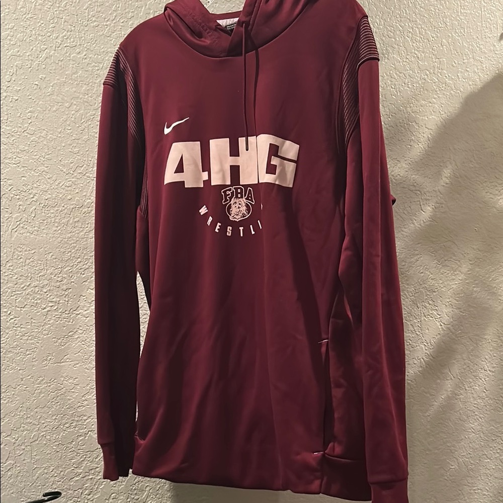 Nike Red and White Game Ready Hoodie
